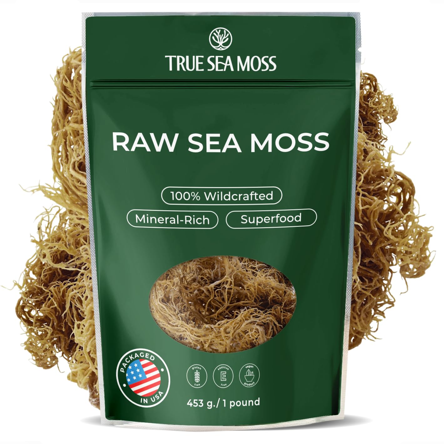 Sea Moss Raw – Wildcrafted Irish Sea Moss for Digestion and Gut Health – Makes 100oz of Gel – Sundried 8oz