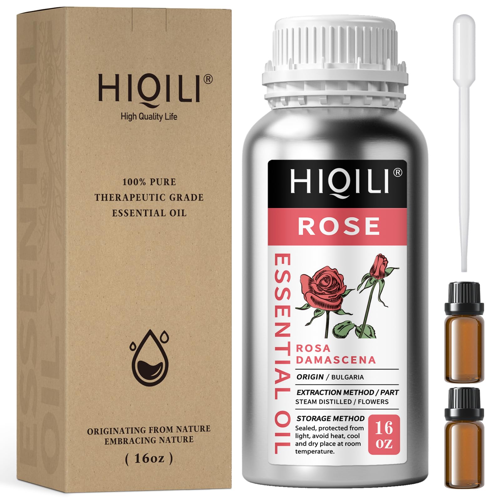 HIQILI Black Pepper Essential Oil for Aromatherapy & Diffuser - Natural Spicy & Warming Scent - Therapeutic Grade - 3.38 Fl Oz