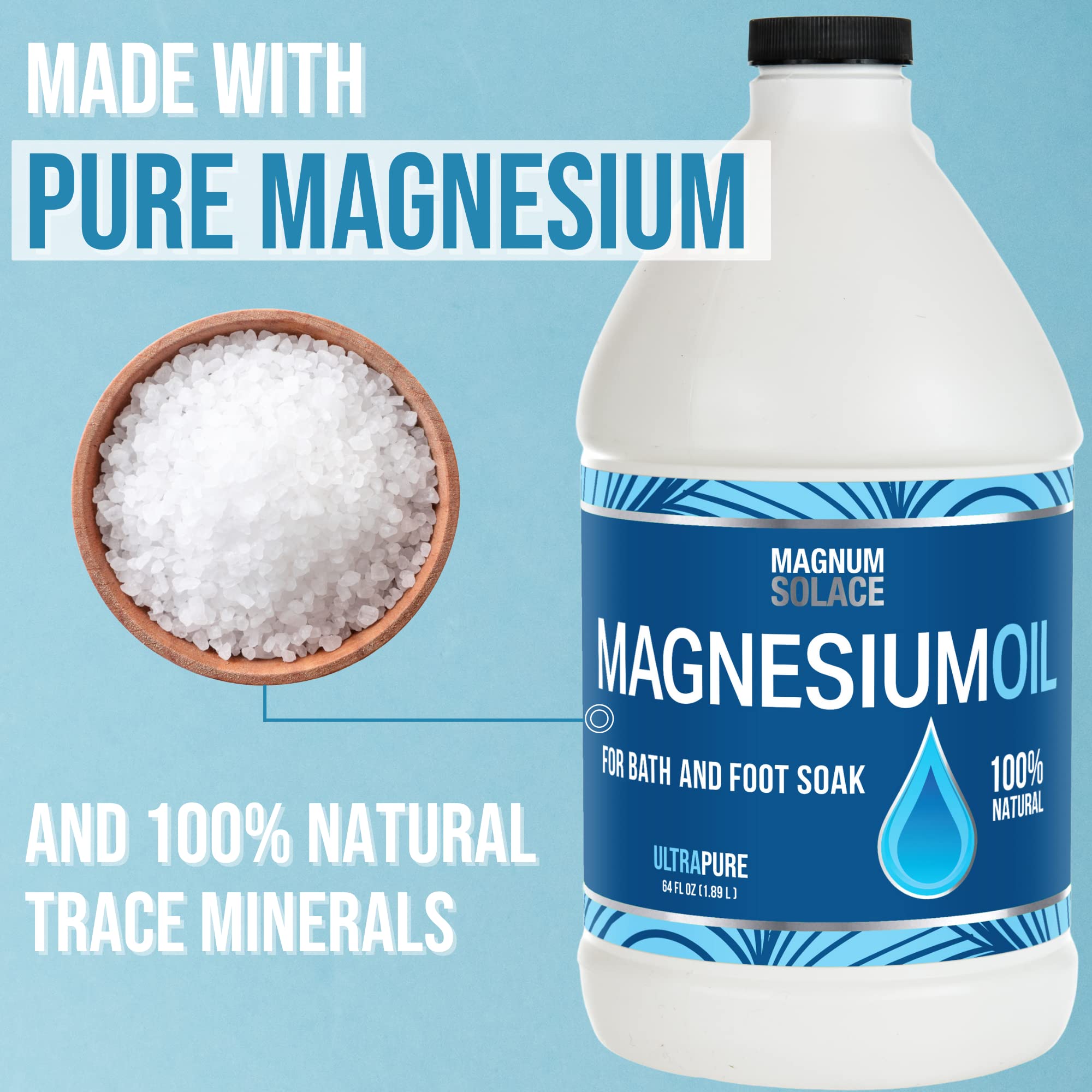 Pure Magnesium Oil Spray - 100% Natural Magnesium Spray - Sourced from The Dead Sea Topical Magnesium