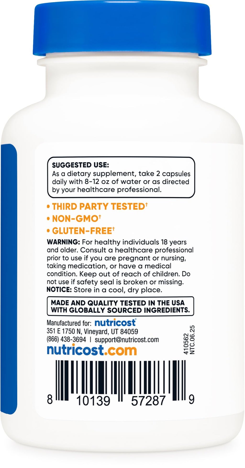 Nutricost Berberine HCl 1200mg , 60 Vegetarian Capsules - Gluten Free & Non-GMO