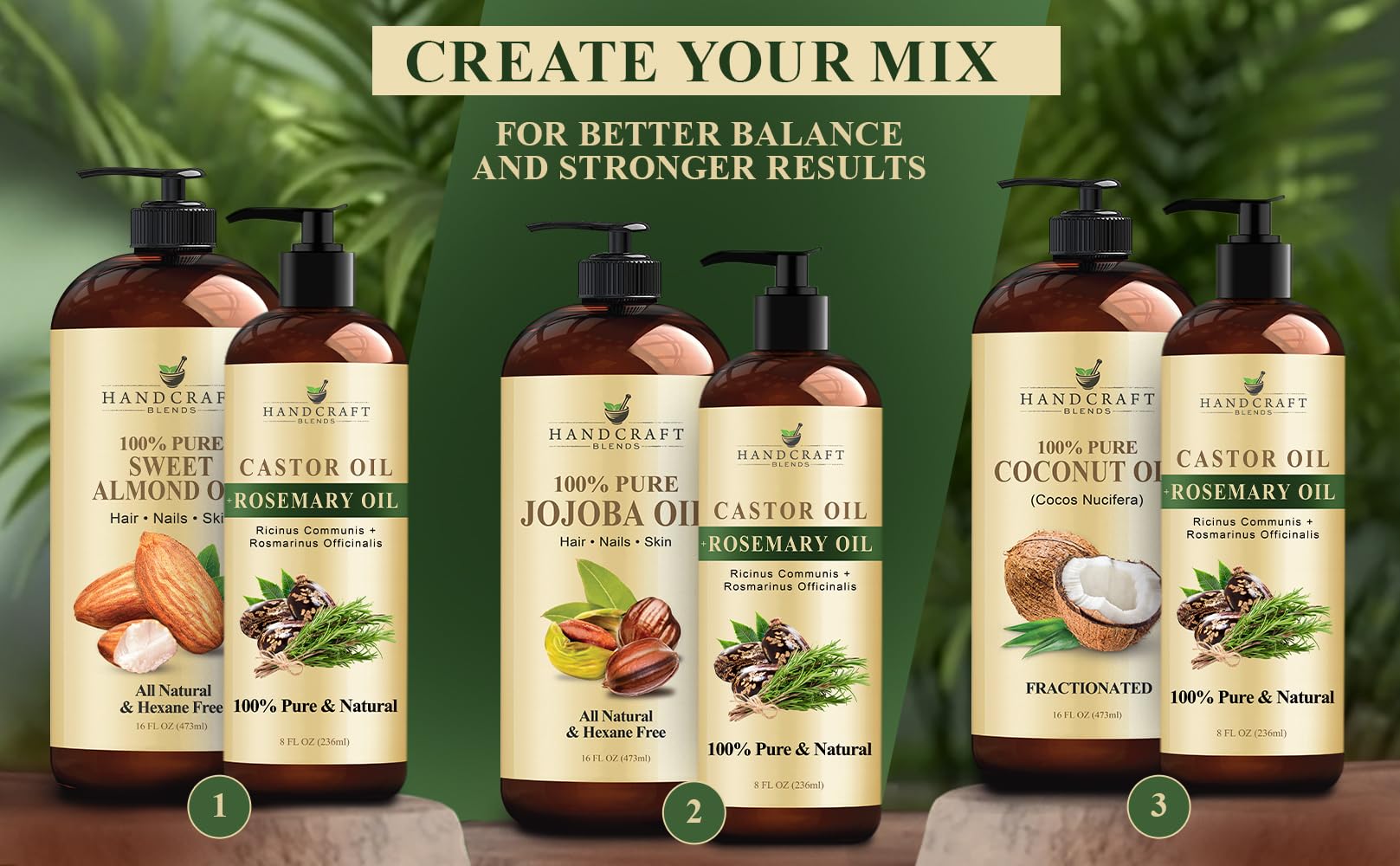 Handcraft Blends Organic Castor Oil - 16 Fl Oz - 100% Pure and Natural - Premium Grade Carrier Oil for Hair Growth, Eyelashes and Eyebrows - Hair and Body - Expeller-Pressed & Hexane-Free