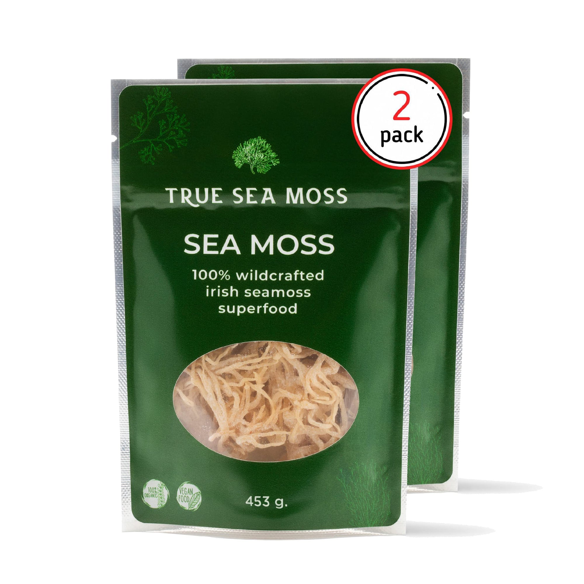 Sea Moss Raw – Wildcrafted Irish Sea Moss for Digestion and Gut Health – Makes 100oz of Gel – Sundried 8oz