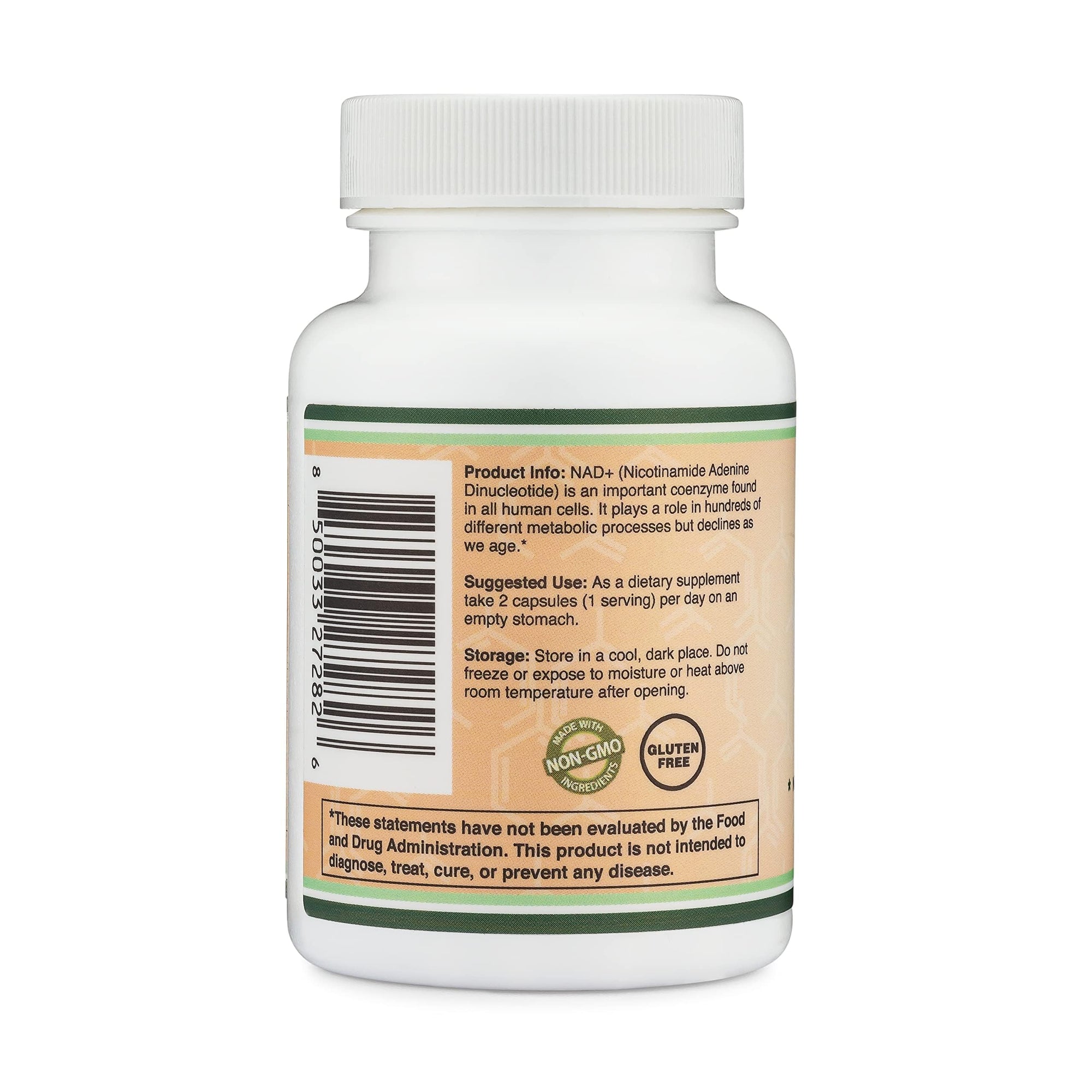 NAD Supplement for Anti Aging and Cell Regeneration (500mg of 95% Pure NAD+ Per Serving, 30 Day Supply) Similar to Nicotinamide Riboside (Third Party Tested, Vegan Safe, Non-GMO) by Double Wood